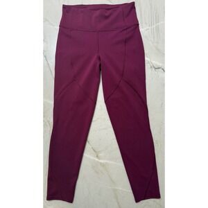 Lululemon All The Right Places High-Rise Crop 23 Burgundy Plum Leggings Sz 8 159